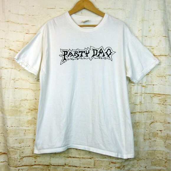 Party Day Monster Horror Band Graphic T Shirt Men XL White Cotton Comfort Colors - Picture 2 of 9